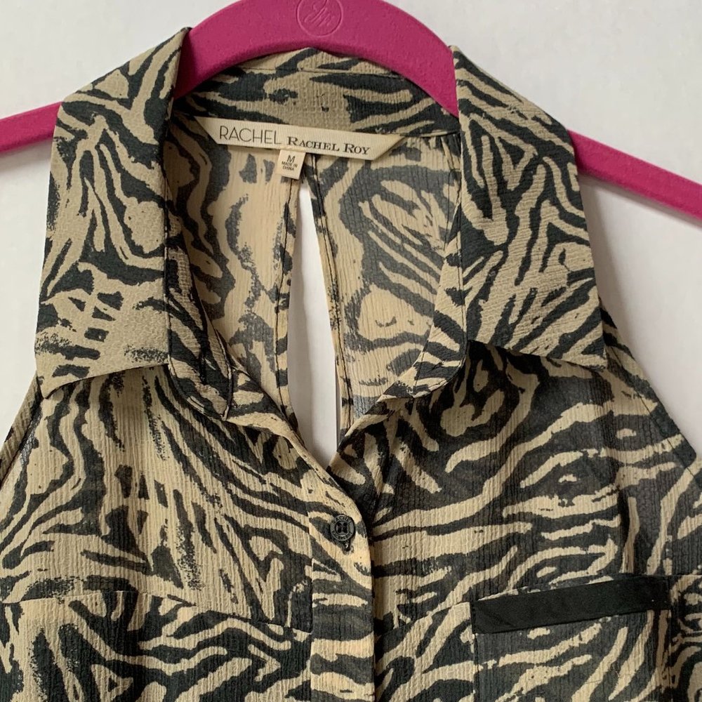 RACHEL Rachel Roy Collared Button Up Tank